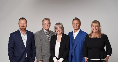 Simon Beauséjour, Yvon Cousineau, Louise Dubé, François Coulombe et Joane Gauvreau.